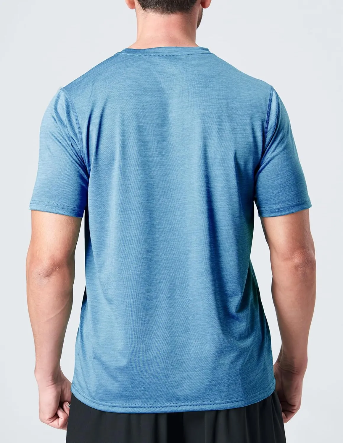 5 Pack Mens Active Quick Dry Crew Neck T Shirts | Athletic Running Gym Workout Short Sleeve Tee Tops Bulk