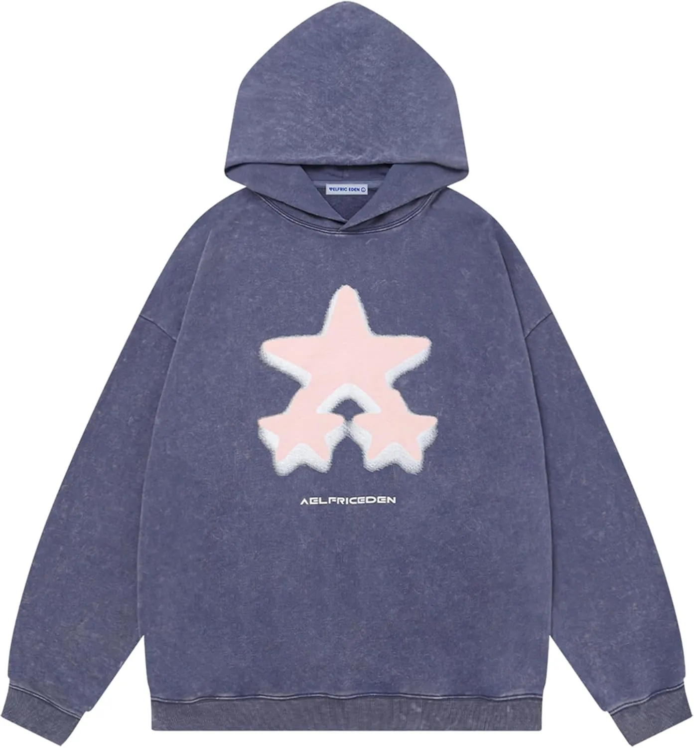 Aelfric Eden Oversized Hoodie Heavyweight Vintage Streetwear Star Graphic Hoodies Pullover with Pockets