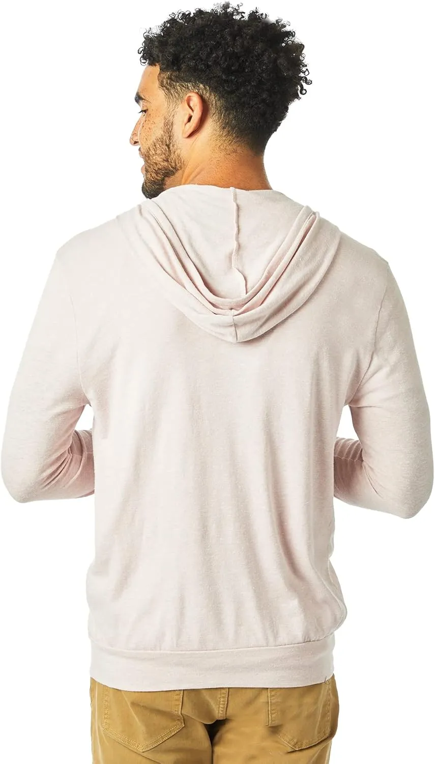 Alternative Men's Hoodie, Eco Zip Up Camo Triblend Jersey Hooded Sweatshirt