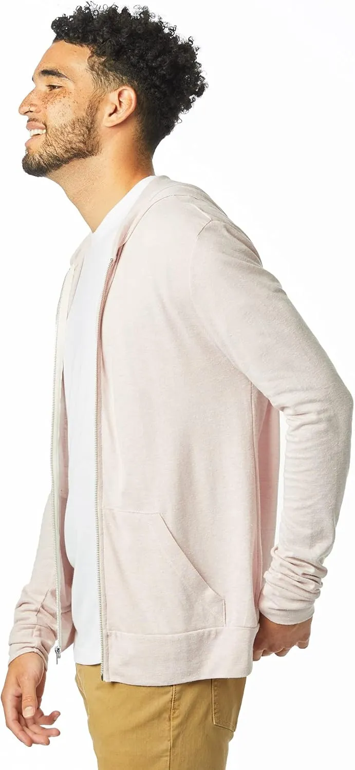 Alternative Men's Hoodie, Eco Zip Up Camo Triblend Jersey Hooded Sweatshirt