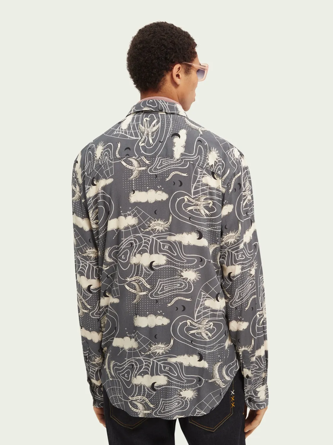 Amelia Earhart Printed Shirt (Grey)