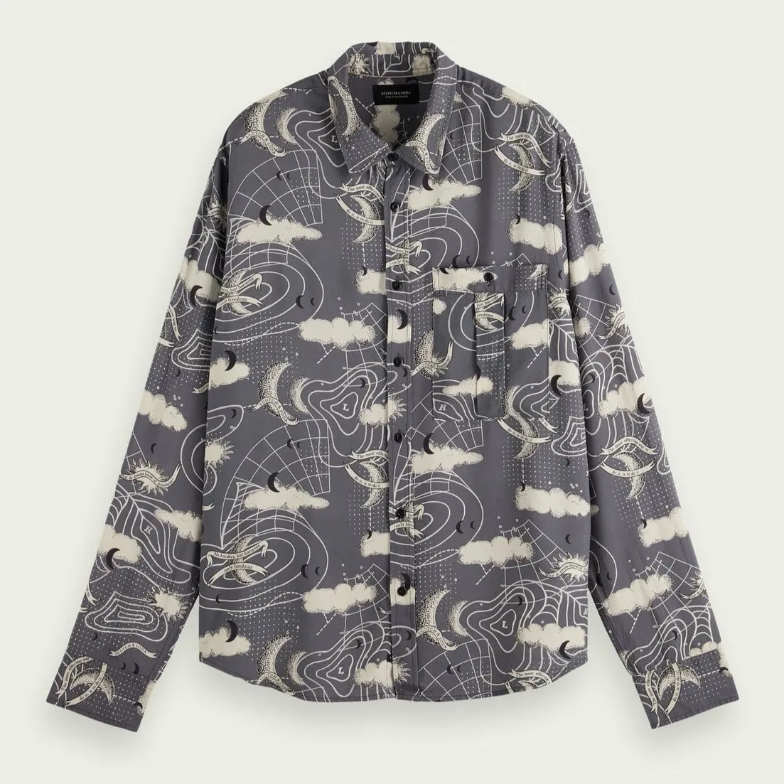 Amelia Earhart Printed Shirt (Grey)