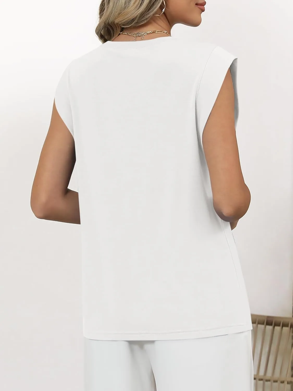 ANRABESS Tank Top for Women Summer Dressy Casual Loose Fit Pleated Shirts Cap Sleeve Tshirts 2025 Trendy Outfits Clothes