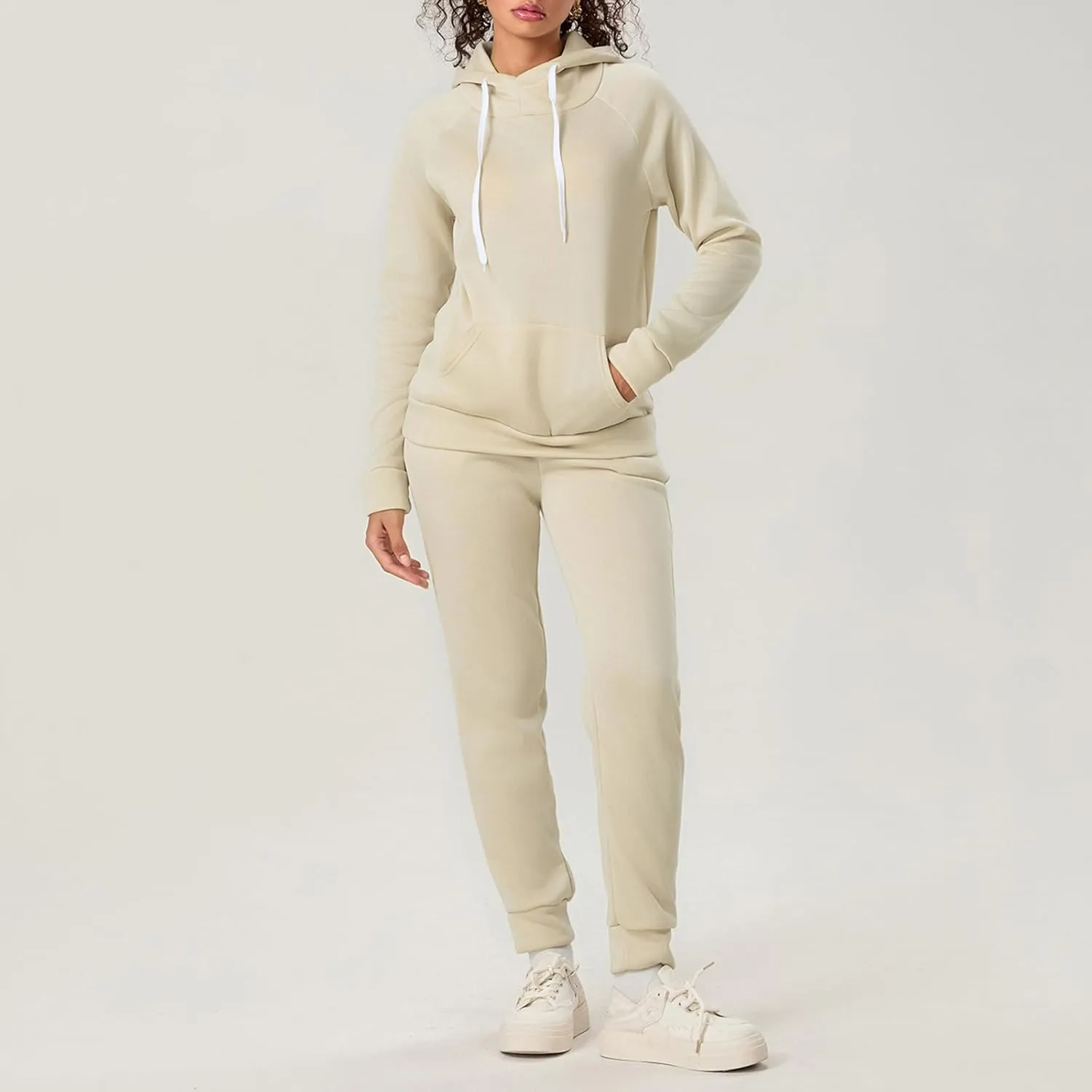 Argeousgor Sweatsuits for Women Set 2 Piece Outfits Oversized Hoodie Jogger Pants Casual Tracksuit Sets