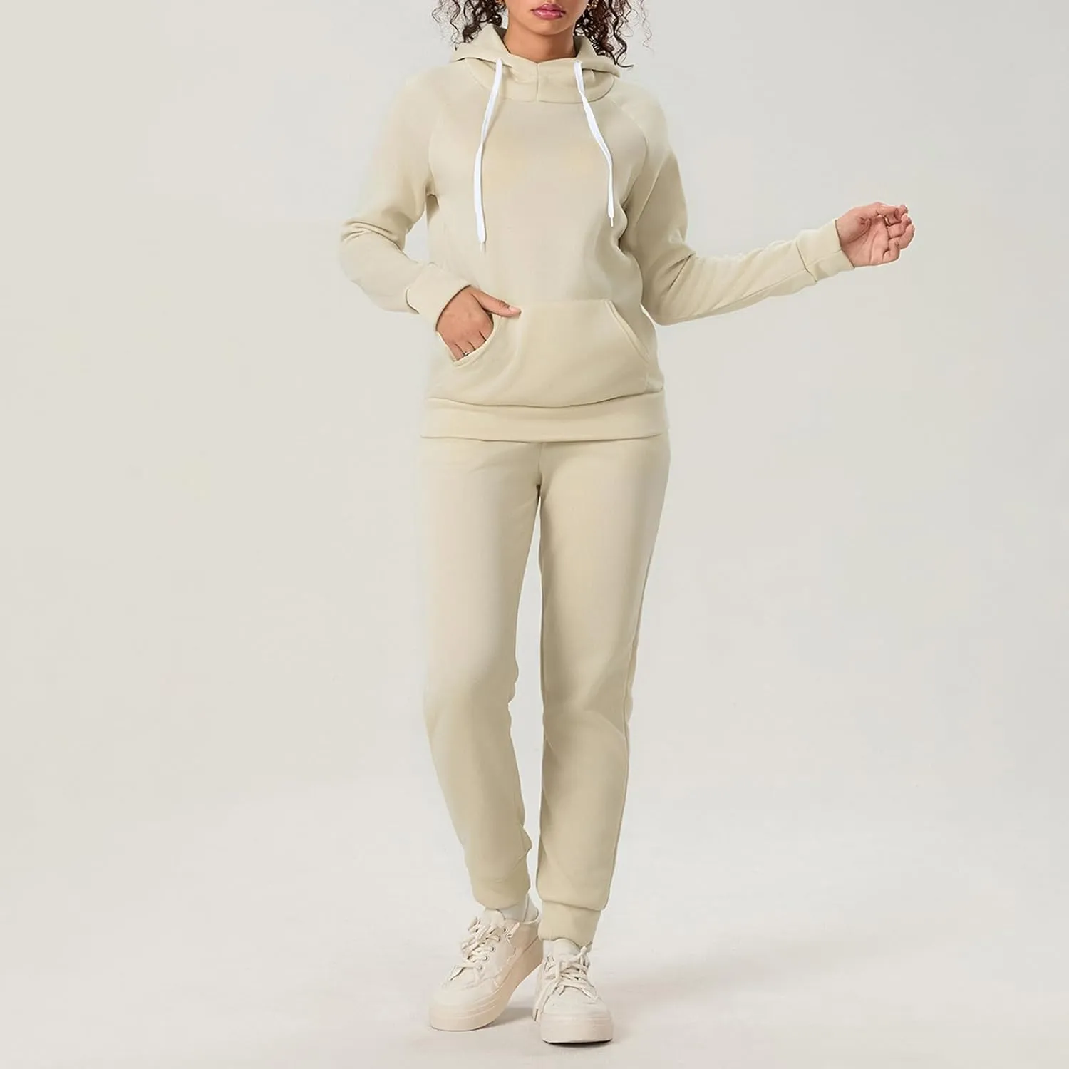 Argeousgor Sweatsuits for Women Set 2 Piece Outfits Oversized Hoodie Jogger Pants Casual Tracksuit Sets