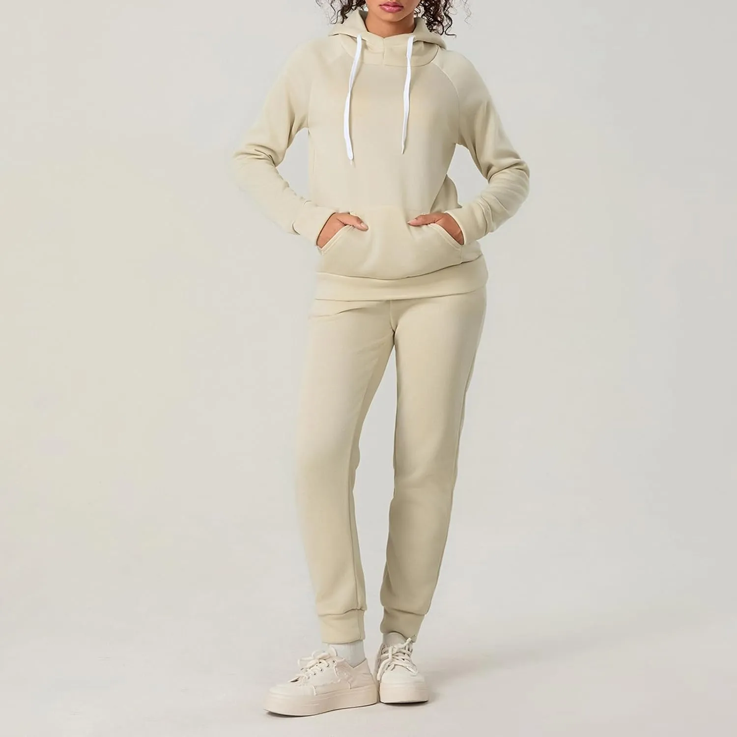 Argeousgor Sweatsuits for Women Set 2 Piece Outfits Oversized Hoodie Jogger Pants Casual Tracksuit Sets