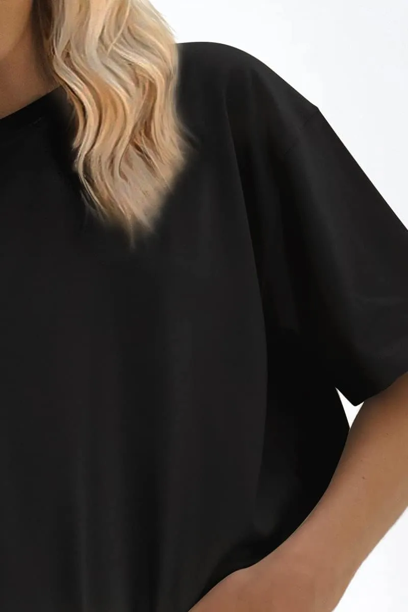 ATHMILE Womens Oversized T Shirts Loose Fit Crewneck Short Sleeve Tops Summer Casual Blouse 2025 Y2K Basic Tee Beach