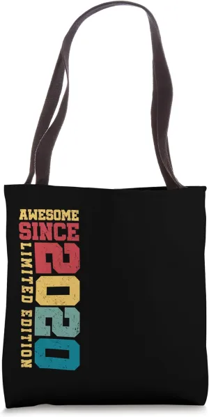 Awesome Since 2020 - 5 Year Old Gifts Vintage 5th Birthday Tote Bag