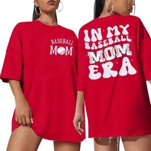Baseball Mom Shirt Baseball Oversized Tshirt Women Baseball Game Day Season Vacation Short Sleeves Tops