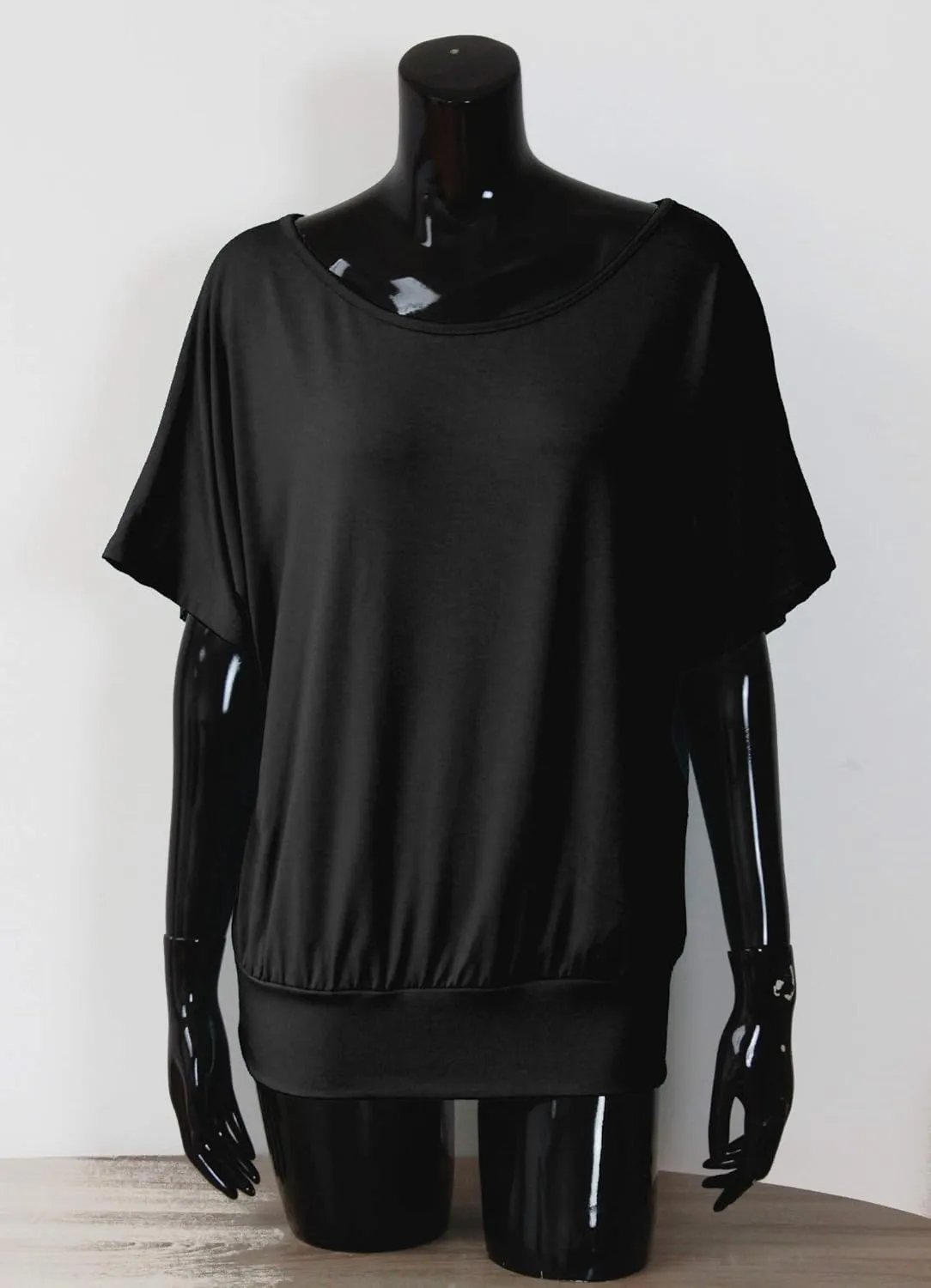 Batwing Tops for Women  Oversized Casual T-Shirt with Banded Waist