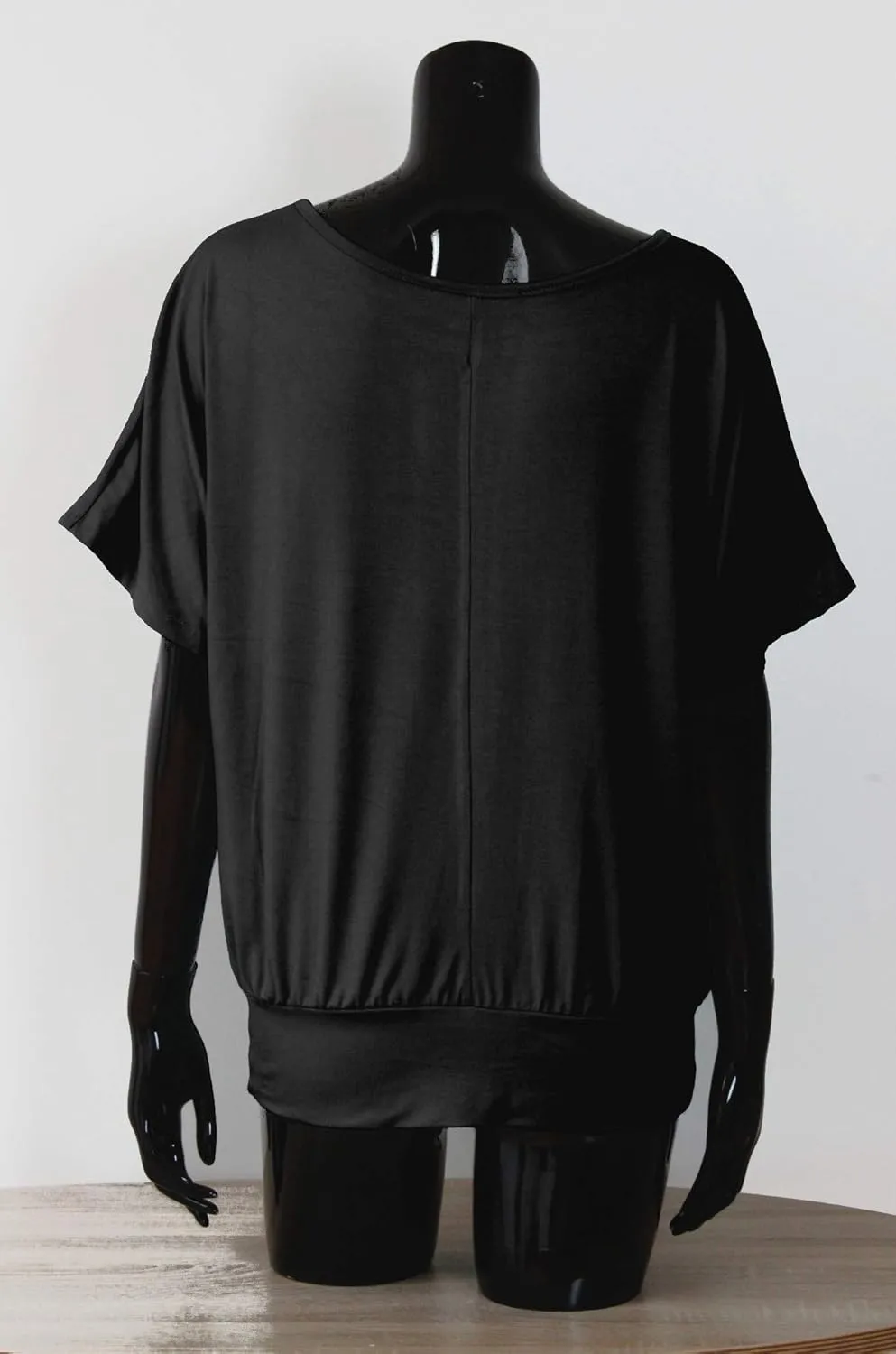 Batwing Tops for Women  Oversized Casual T-Shirt with Banded Waist