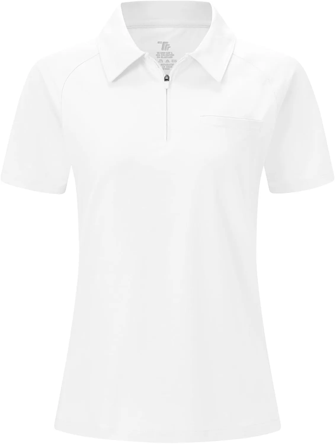 BGOWATU Women's Short Sleeve Golf Polo Shirts 1/4 Zip Tennis Tops Collared T-Shirts UV Protection Quick Dry