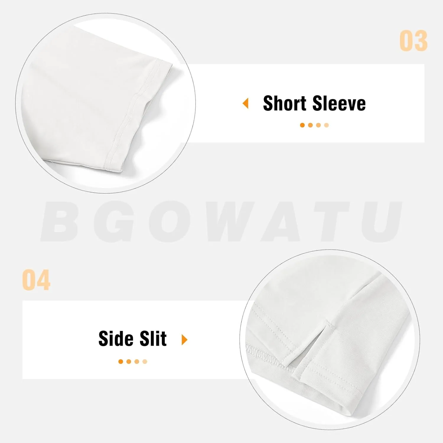 BGOWATU Women's Short Sleeve Golf Polo Shirts 1/4 Zip Tennis Tops Collared T-Shirts UV Protection Quick Dry