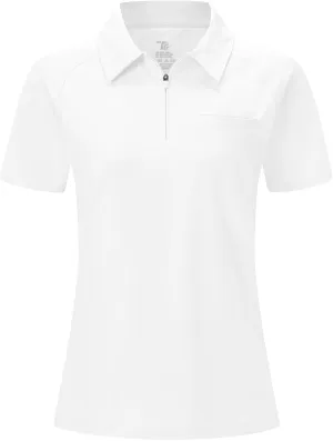 BGOWATU Women's Short Sleeve Golf Polo Shirts 1/4 Zip Tennis Tops Collared T-Shirts UV Protection Quick Dry