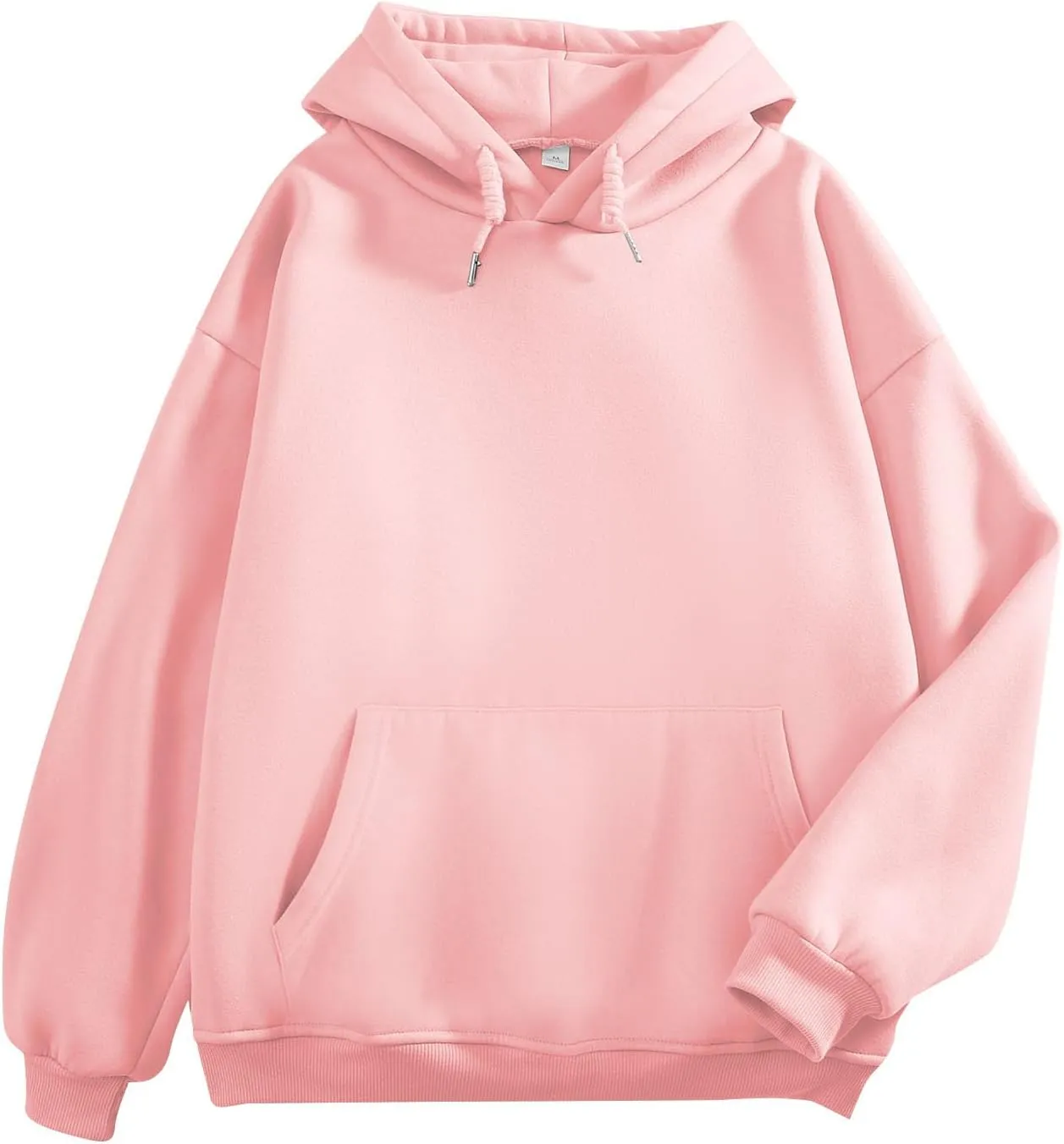 Bobeutou Oversized Hoodie for Women Trendy Hoodies Basic Solid Sweatshirts with Pocket Fleece Pullover Fashion Casual Tops
