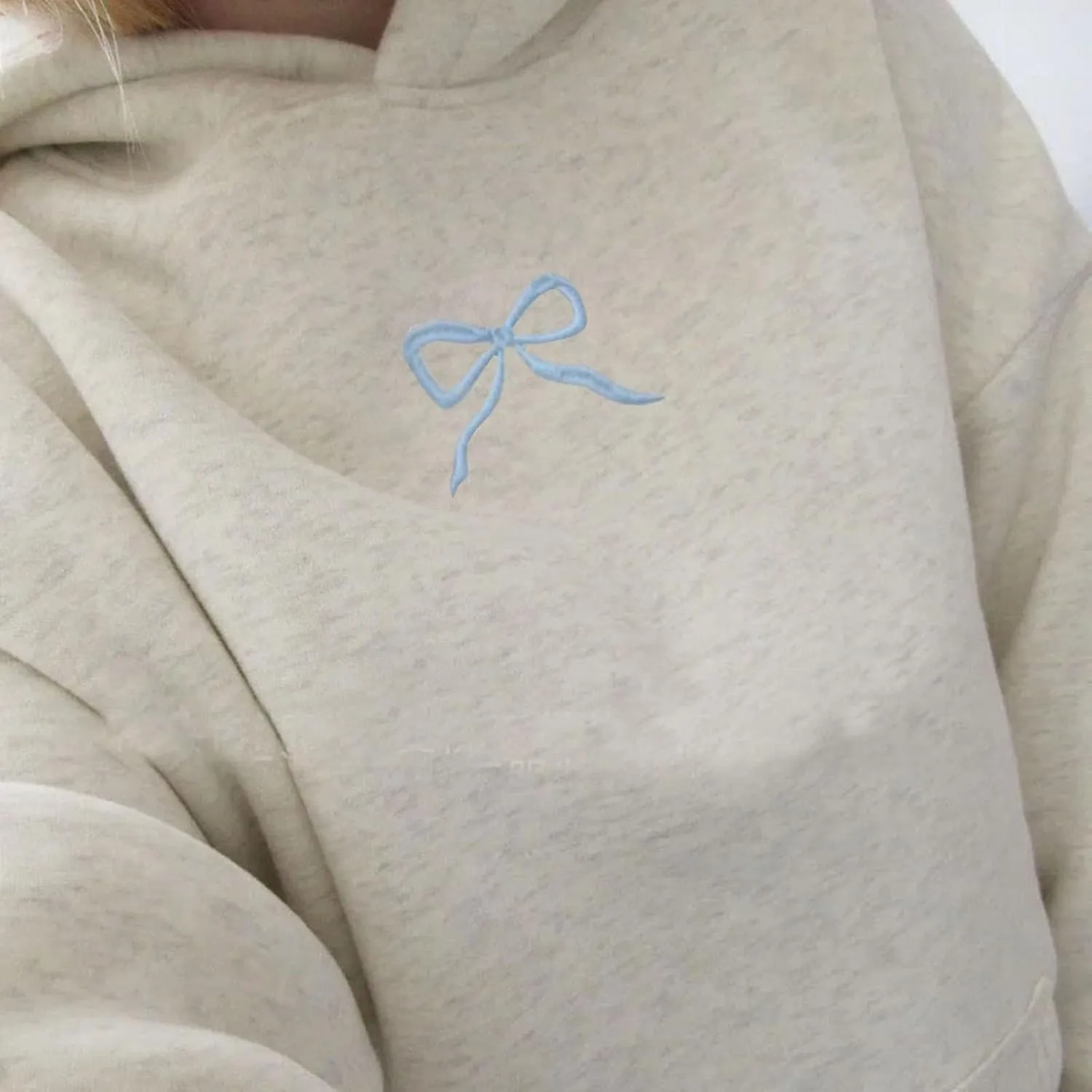 Bow Embroider Hoodie Sweatshirt Essentials Hoodie Y2k Cute Hoodies Trendy Hoodies Sweatshirt Preppy For Teens 2025
