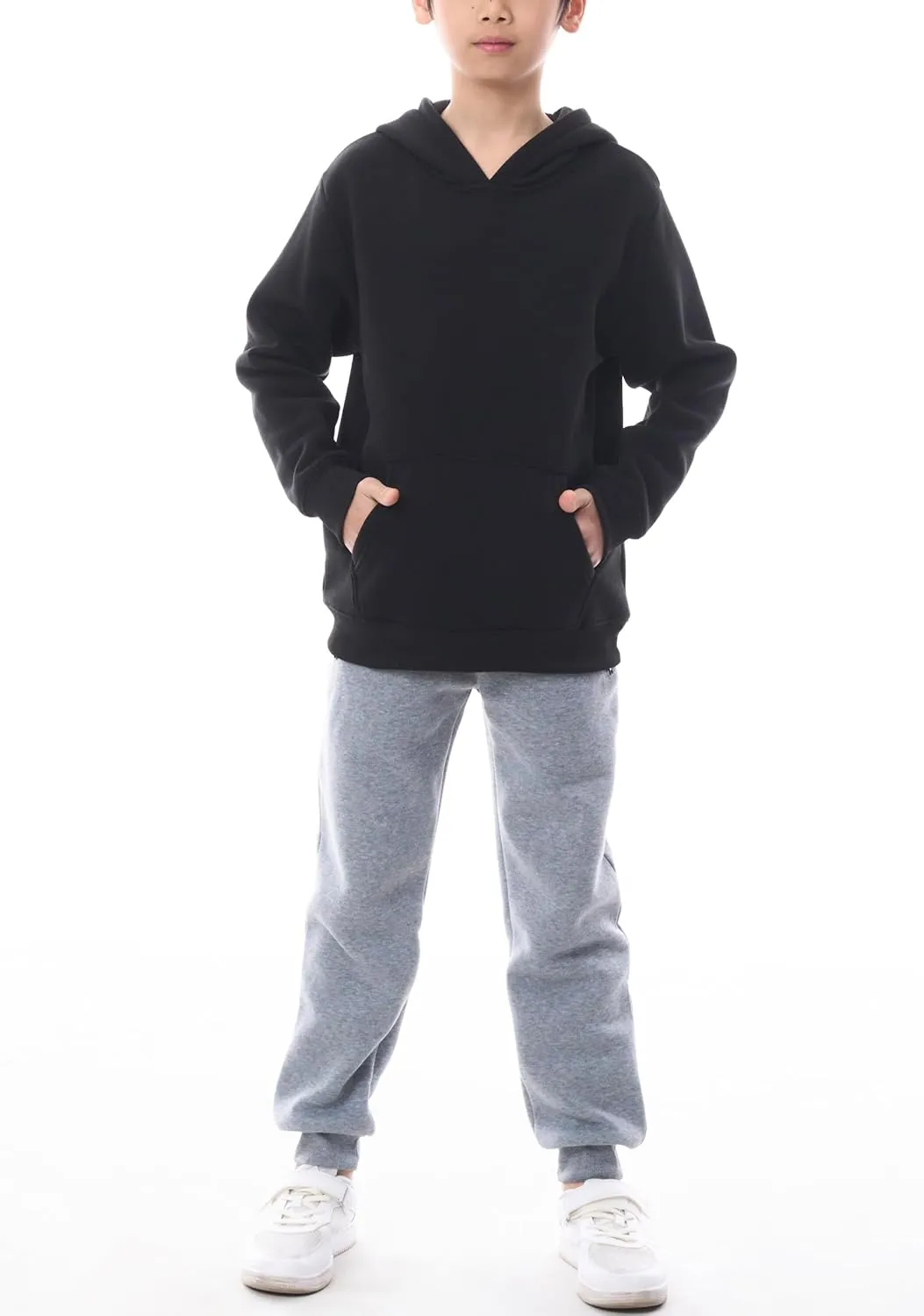 Boys Athletic Hoodie Sweatshirt, 3 Pk Fleece Long Sleeve Kids Pullover Hoodies boy&girl Size 6-20