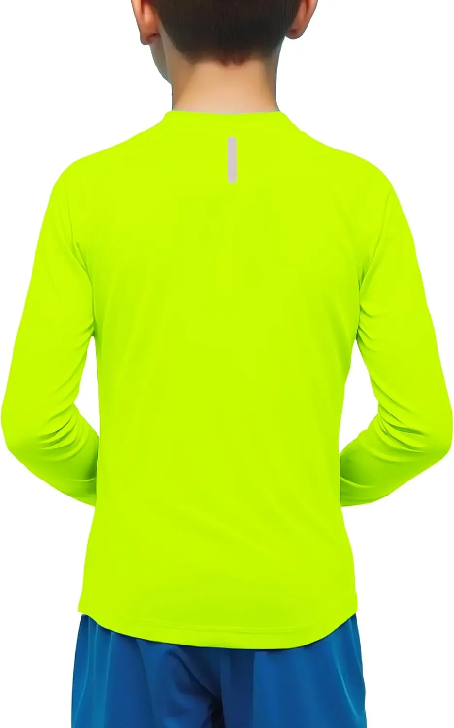 Boys Athletic Shirts Long Sleeve, Active T-Shirt Moisture Wicking Crewneck Dry Fit Tee Outdoor Running Tshirt