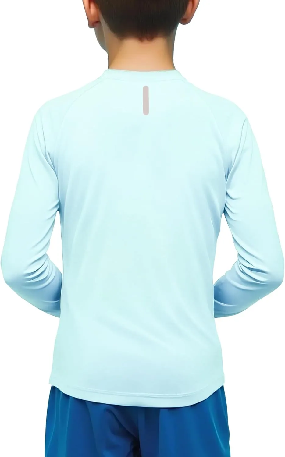 Boys Athletic Shirts Long Sleeve, Active T-Shirt Moisture Wicking Crewneck Dry Fit Tee Outdoor Running Tshirt