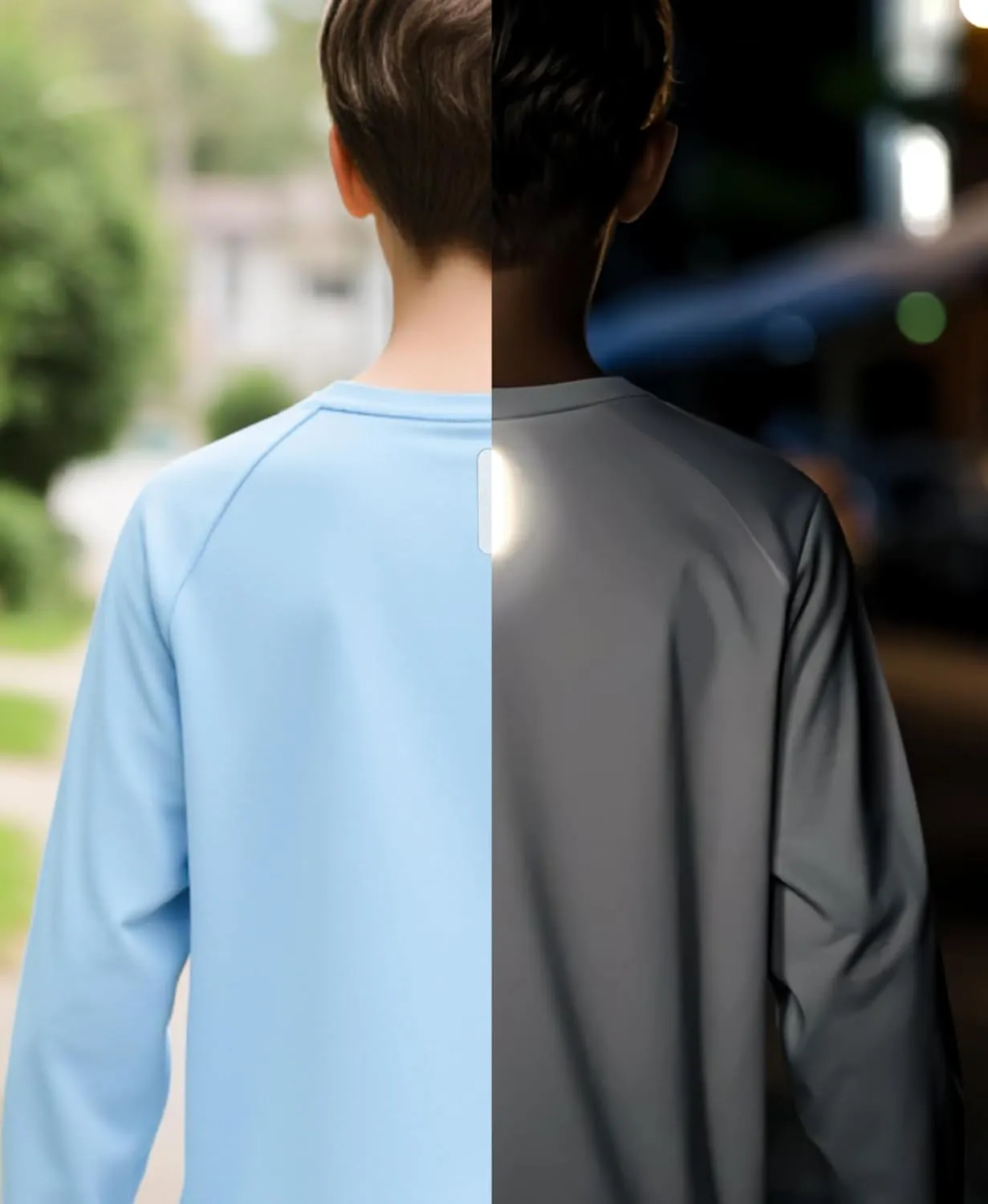 Boys Athletic Shirts Long Sleeve, Active T-Shirt Moisture Wicking Crewneck Dry Fit Tee Outdoor Running Tshirt