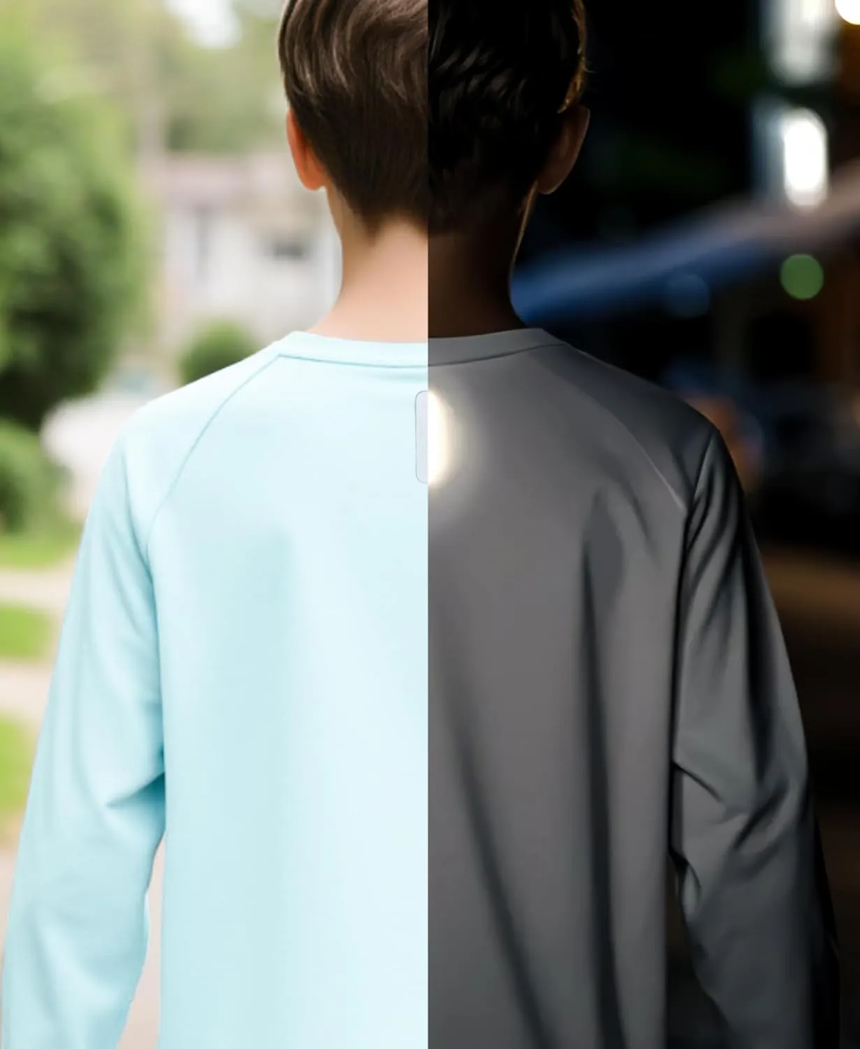 Boys Athletic Shirts Long Sleeve, Active T-Shirt Moisture Wicking Crewneck Dry Fit Tee Outdoor Running Tshirt