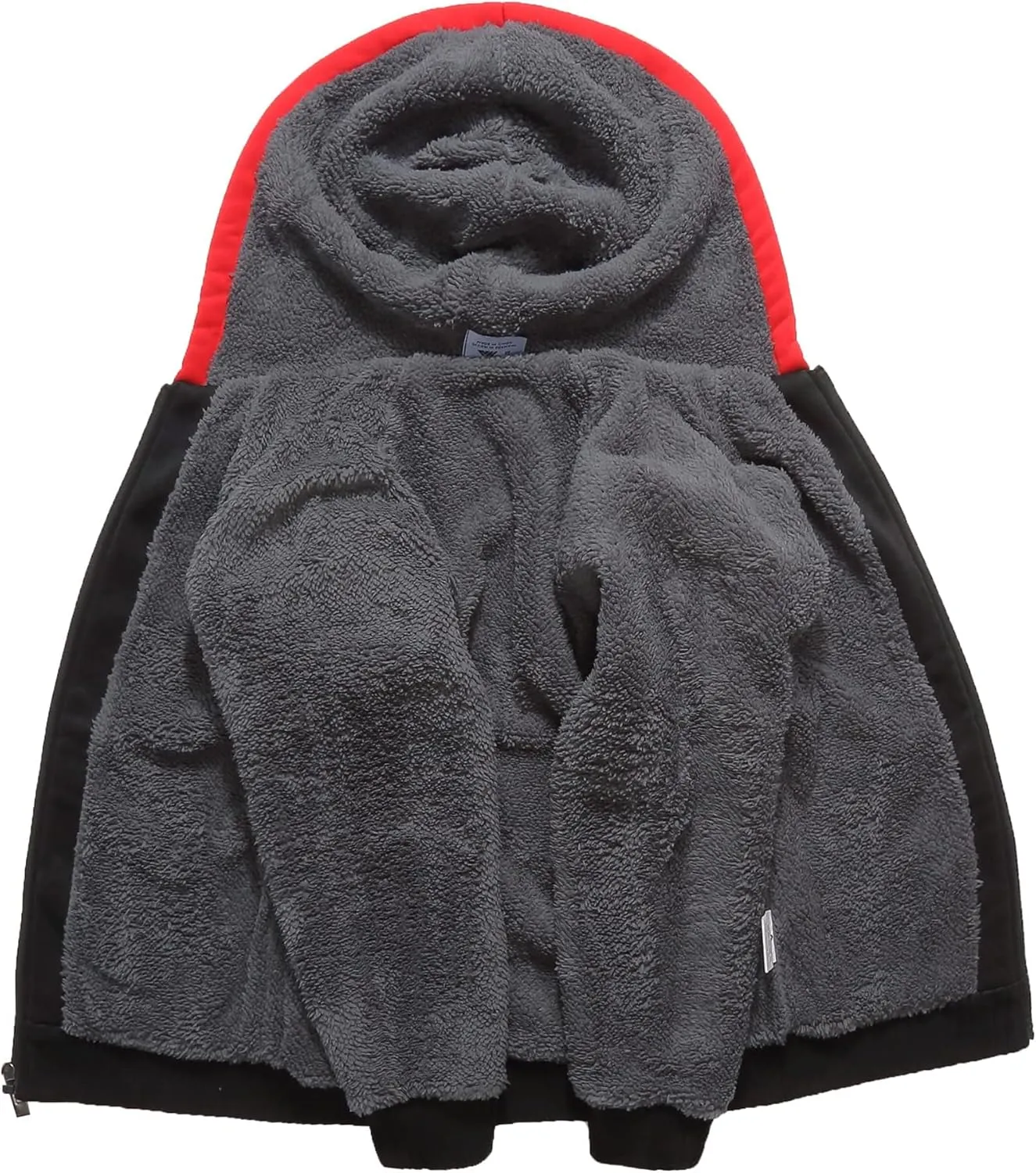 Boys Fleece Jacket Sherpa Lined Zip Up Hoodie Casual Long Sleeve Sweatshirt Warm Jacket 6-15Years (Girls/Kids)