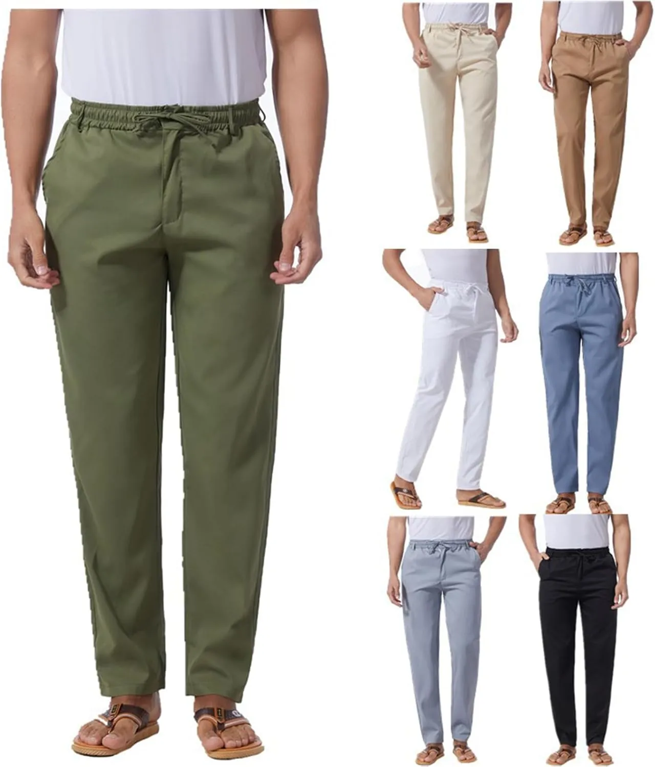 Cambkatl Mens Golf Pants Slim Fit Stretch Work Office Dress Pants Quick Dry Lightweight Casual Chinos Suit Pants with Pockets