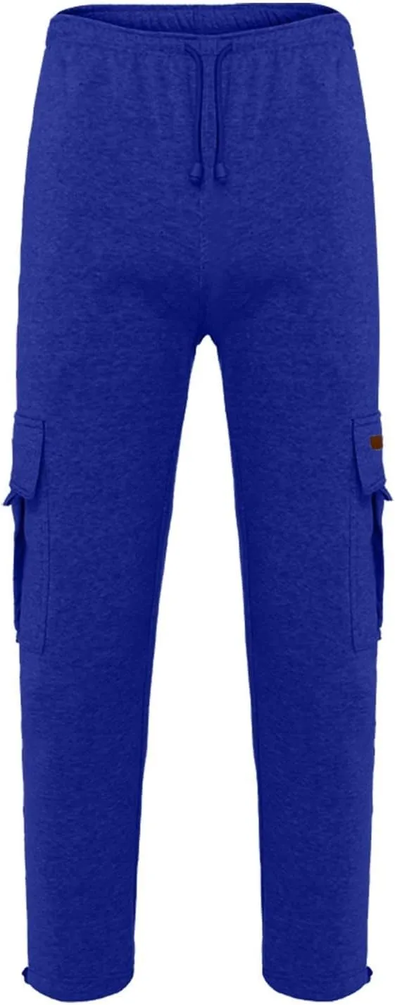 Cargo Pants For Men Men's Fashion Heavyweight Cargo Fleece Sweatpants Stretch Elastic Sports Jogger Trousers Pants