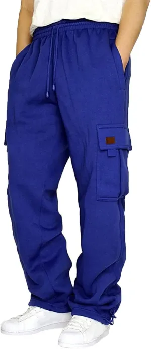 Cargo Pants For Men Men's Fashion Heavyweight Cargo Fleece Sweatpants Stretch Elastic Sports Jogger Trousers Pants