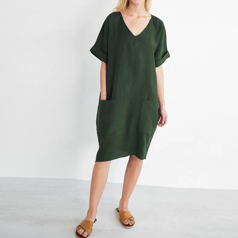 Casual V neck Tunic