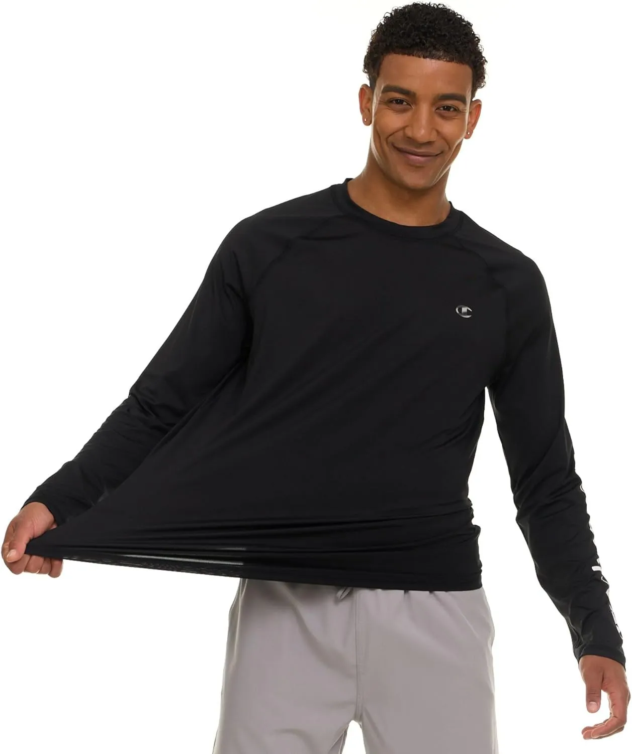 Champion Rash Guard for Men, Long Sleeve Mens Swim Shirt for Fishing Hiking UPF  50 SPF Sun UV Protection, Quick Dry