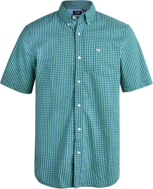 Chaps Men's Button-Down Shirt - Classic Woven Short Sleeve Formal Collared Shirt with Chest Pocket for Men (Sizes: S-XXL)