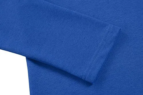 Coofandy Mens Casual Basic Thermal Turtleneck Slim Fit Pullover Thermal Sweaters, Blue, Medium