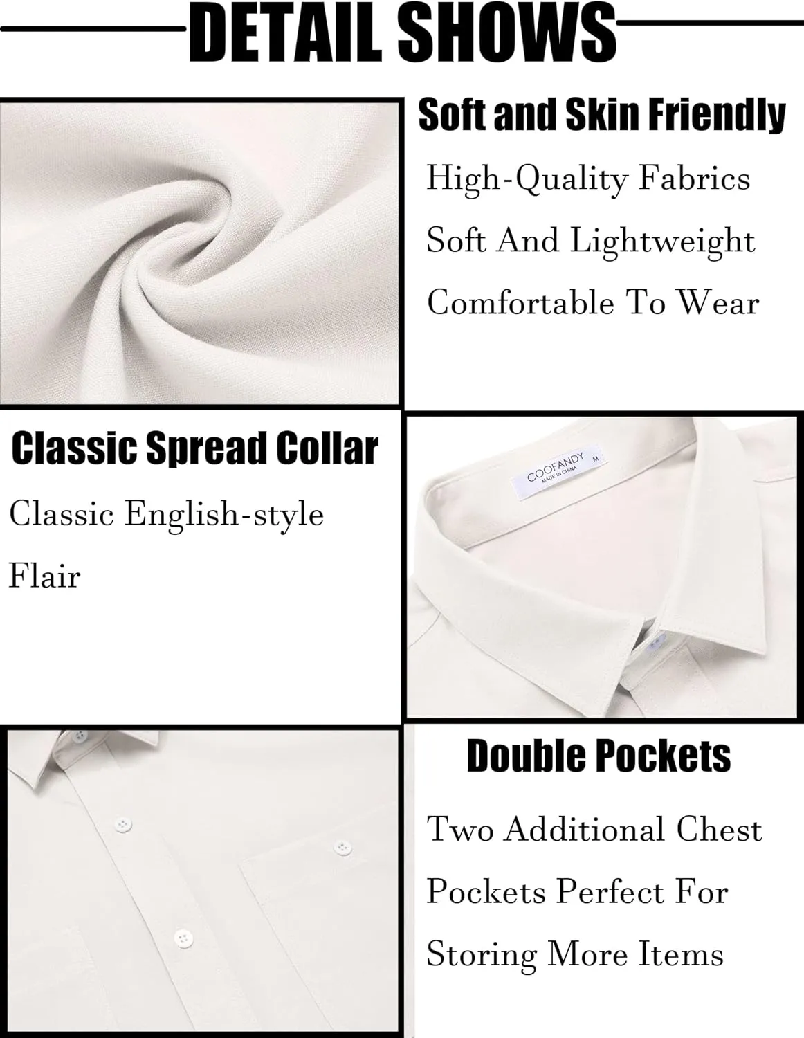 COOFANDY Men's Linen Shirt Beach Summer Short Sleeve Button Down Casual Shirts