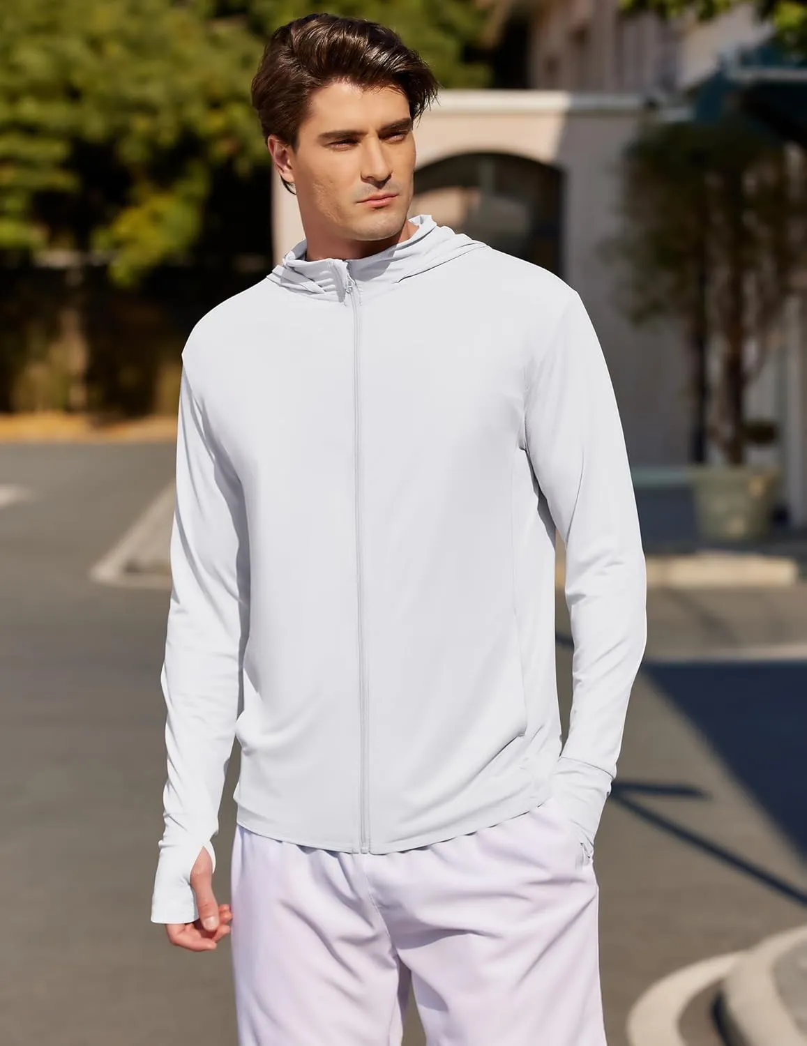 COOFANDY Men's UPF 50  Light Jacket Full Zip Sun Protection Hoodie Long Sleeve Sun Shirts UV Fishing Hiking Athletic Running