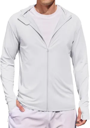 COOFANDY Men's UPF 50  Light Jacket Full Zip Sun Protection Hoodie Long Sleeve Sun Shirts UV Fishing Hiking Athletic Running