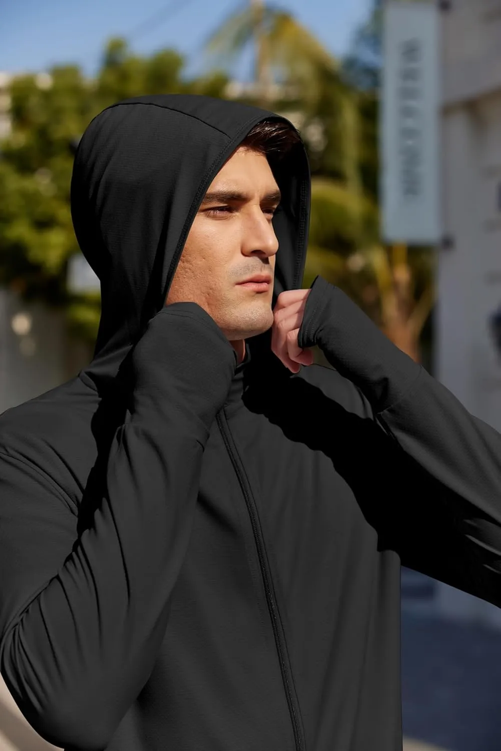 COOFANDY Men's UPF 50  Light Jacket Full Zip Sun Protection Hoodie Long Sleeve Sun Shirts UV Fishing Hiking Athletic Running