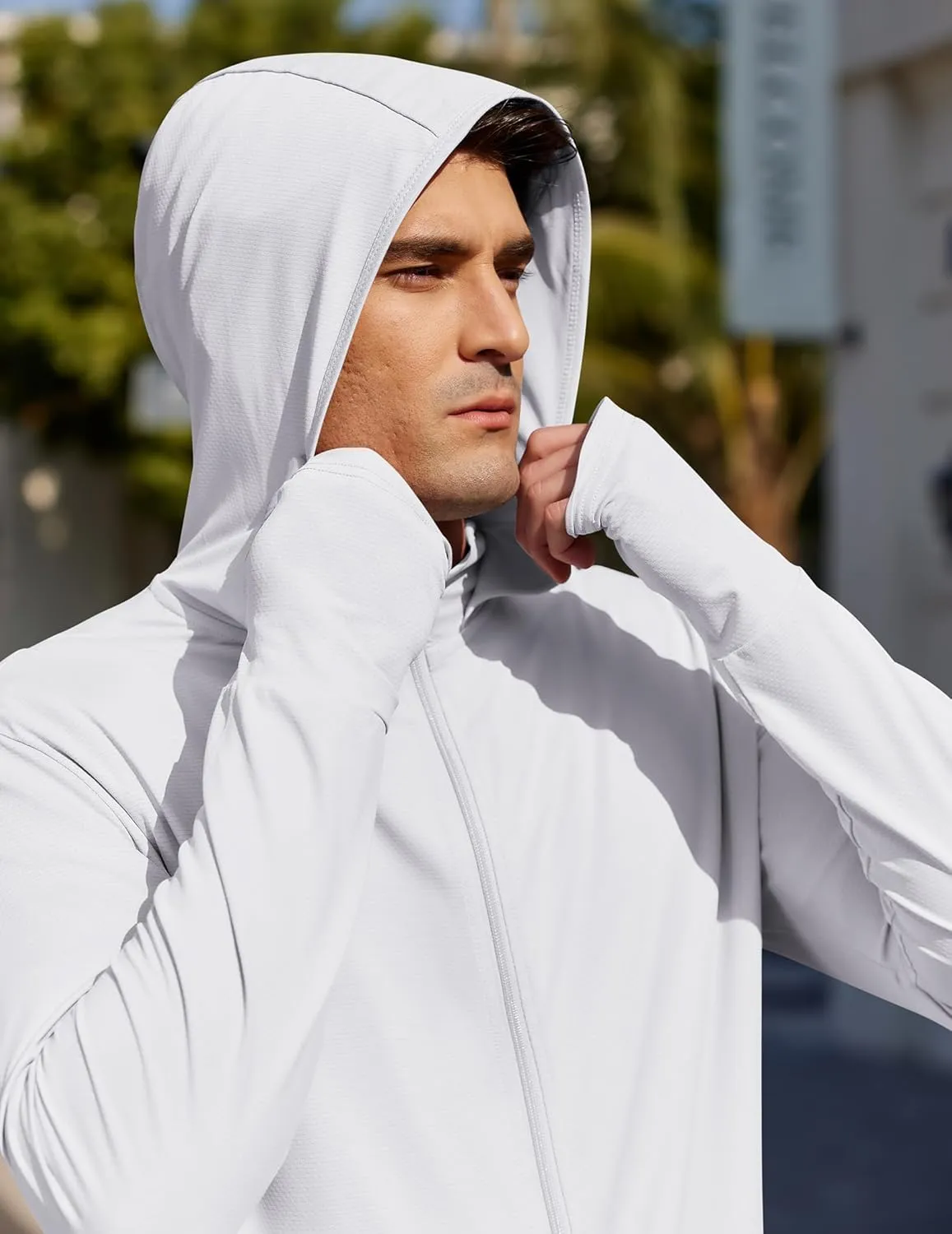 COOFANDY Men's UPF 50  Light Jacket Full Zip Sun Protection Hoodie Long Sleeve Sun Shirts UV Fishing Hiking Athletic Running