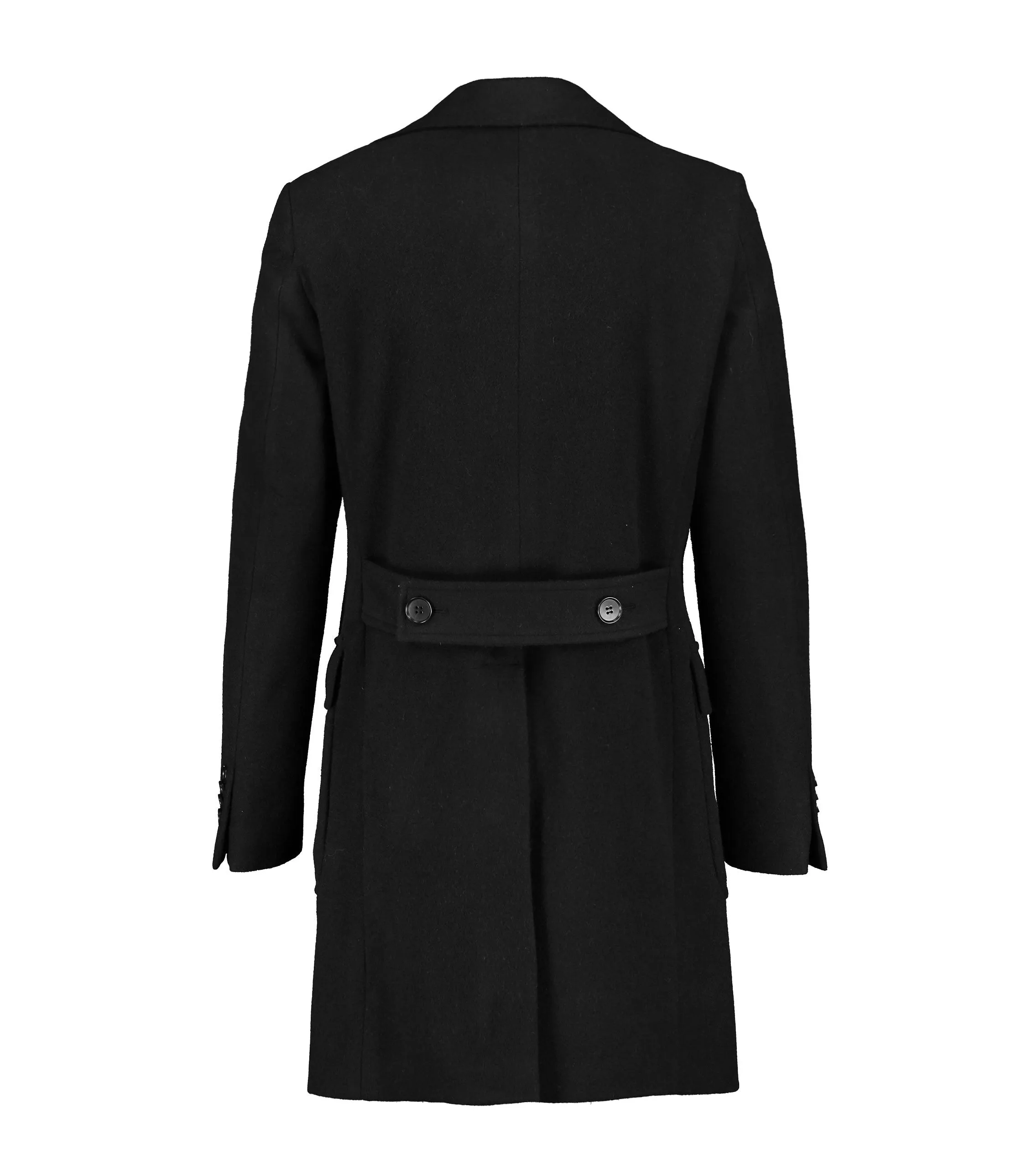 Corleone Black Double-Breasted Polo Coat