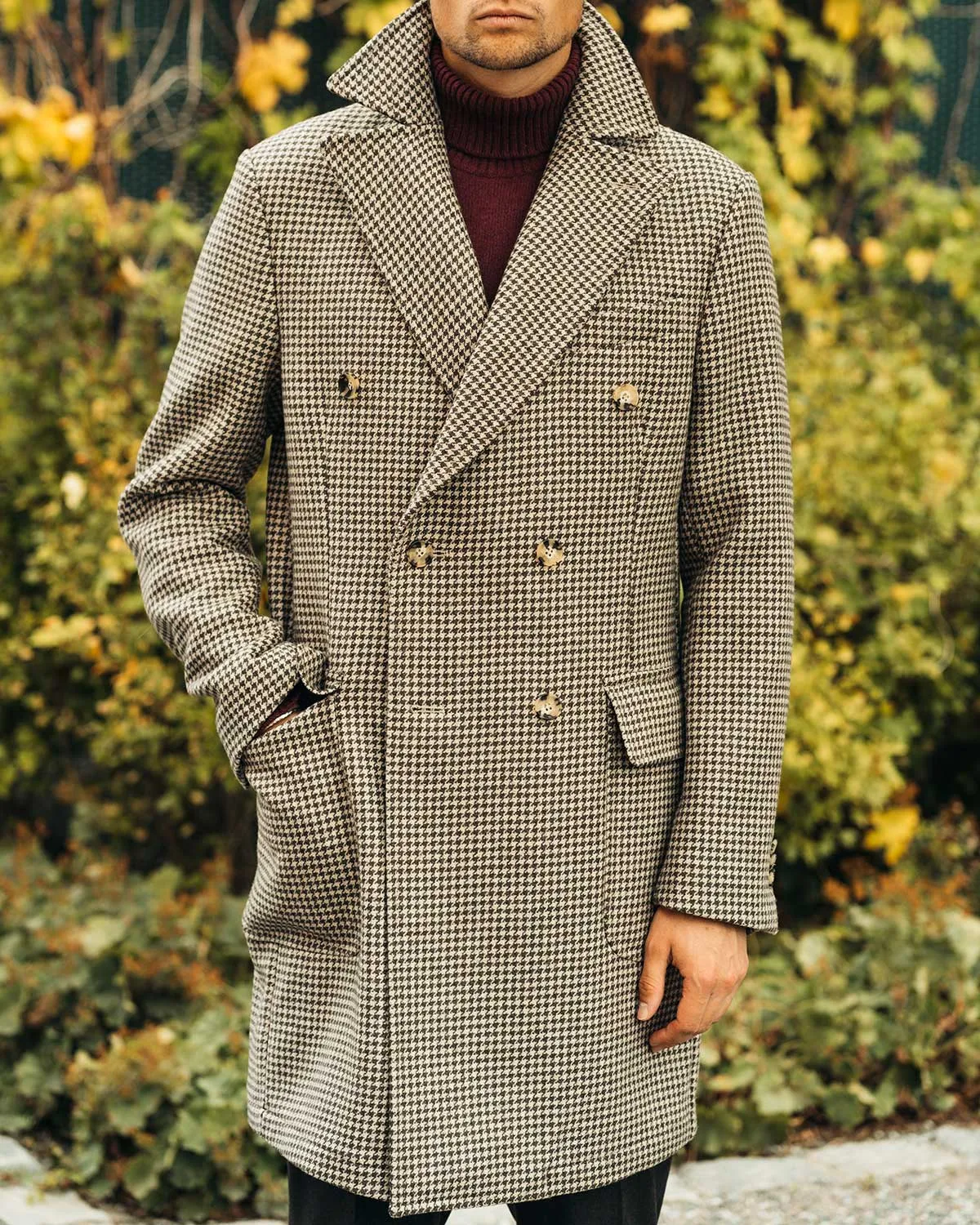 Corleone Brown Double Breasted Polo Coat