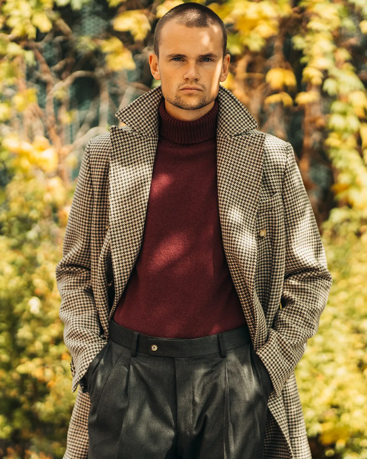 Corleone Brown Double Breasted Polo Coat
