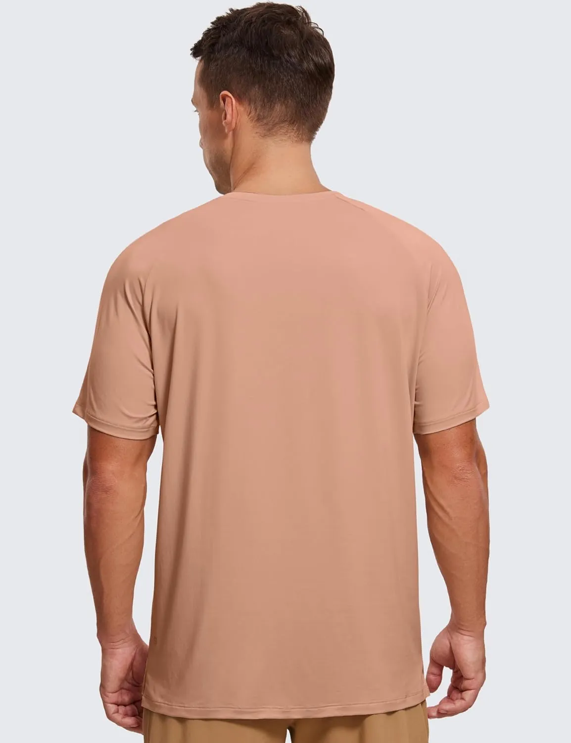 CRZ YOGA Men's Workout Short Sleeve T-Shirt Quick Dry Gym Athletic Running Stretchy Tee Shirts Top