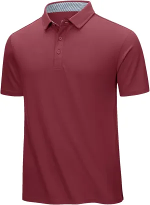 Dcvmvmn Mens Summer Cotton Blend Golf Polos Shirts Work T-Shirts Quick Dry Casual Short Sleeve Tops Tee