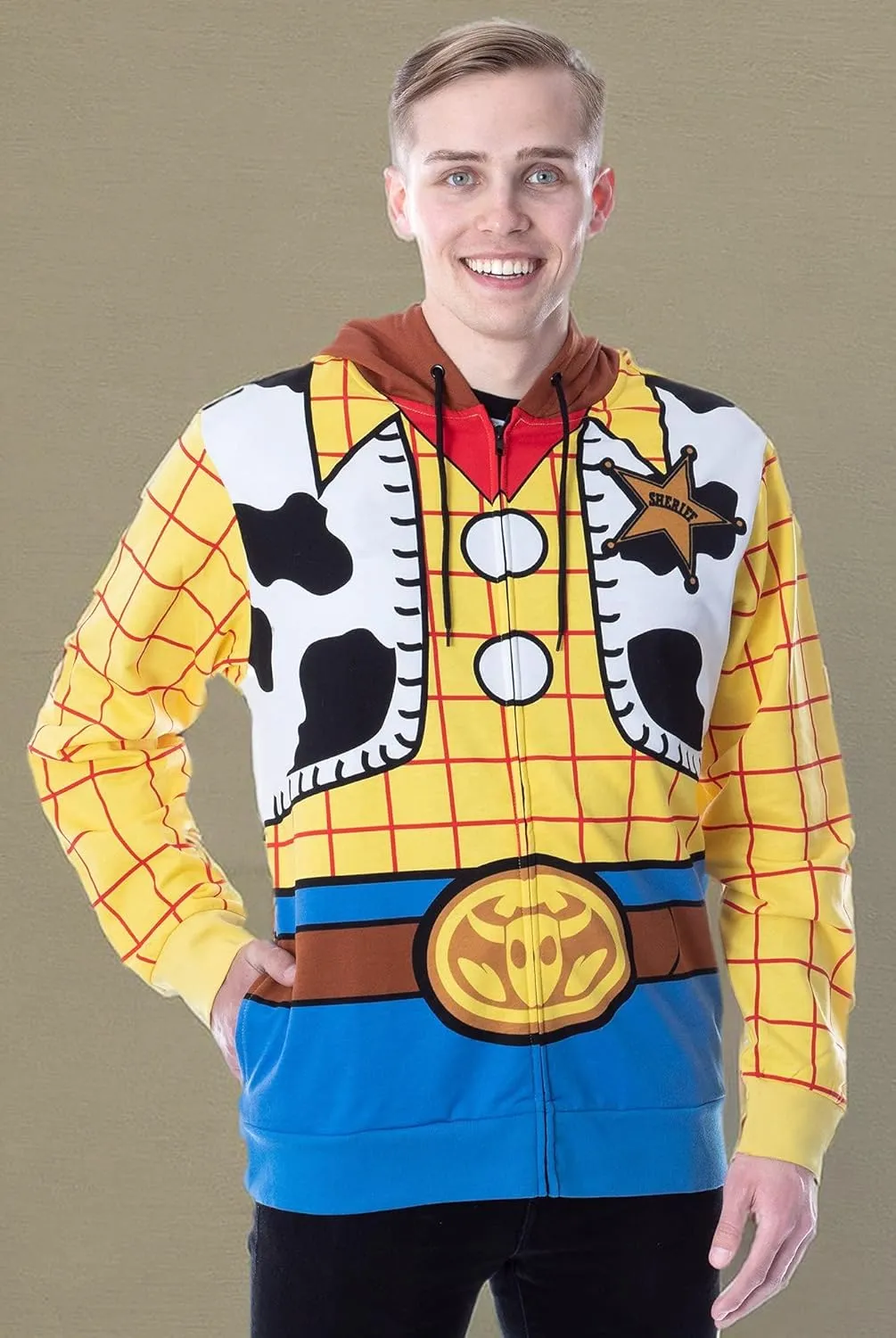 Disney Pixar Toy Story Men's I Am Buzz Lightyear Astronaut Costume Adult Sweatshirt Zip Hoodie