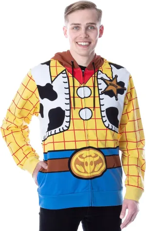 Disney Pixar Toy Story Men's I Am Buzz Lightyear Astronaut Costume Adult Sweatshirt Zip Hoodie