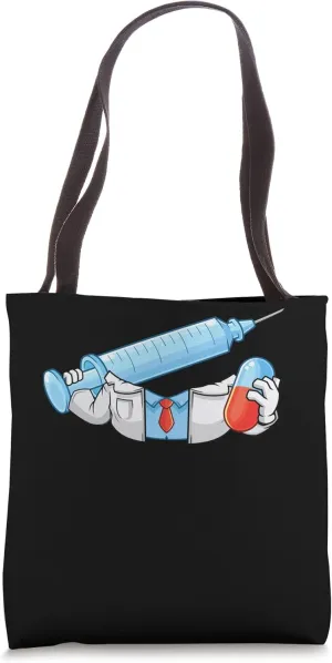 Doctor White Lab Coat Halloween Costume DIY kids Tote Bag