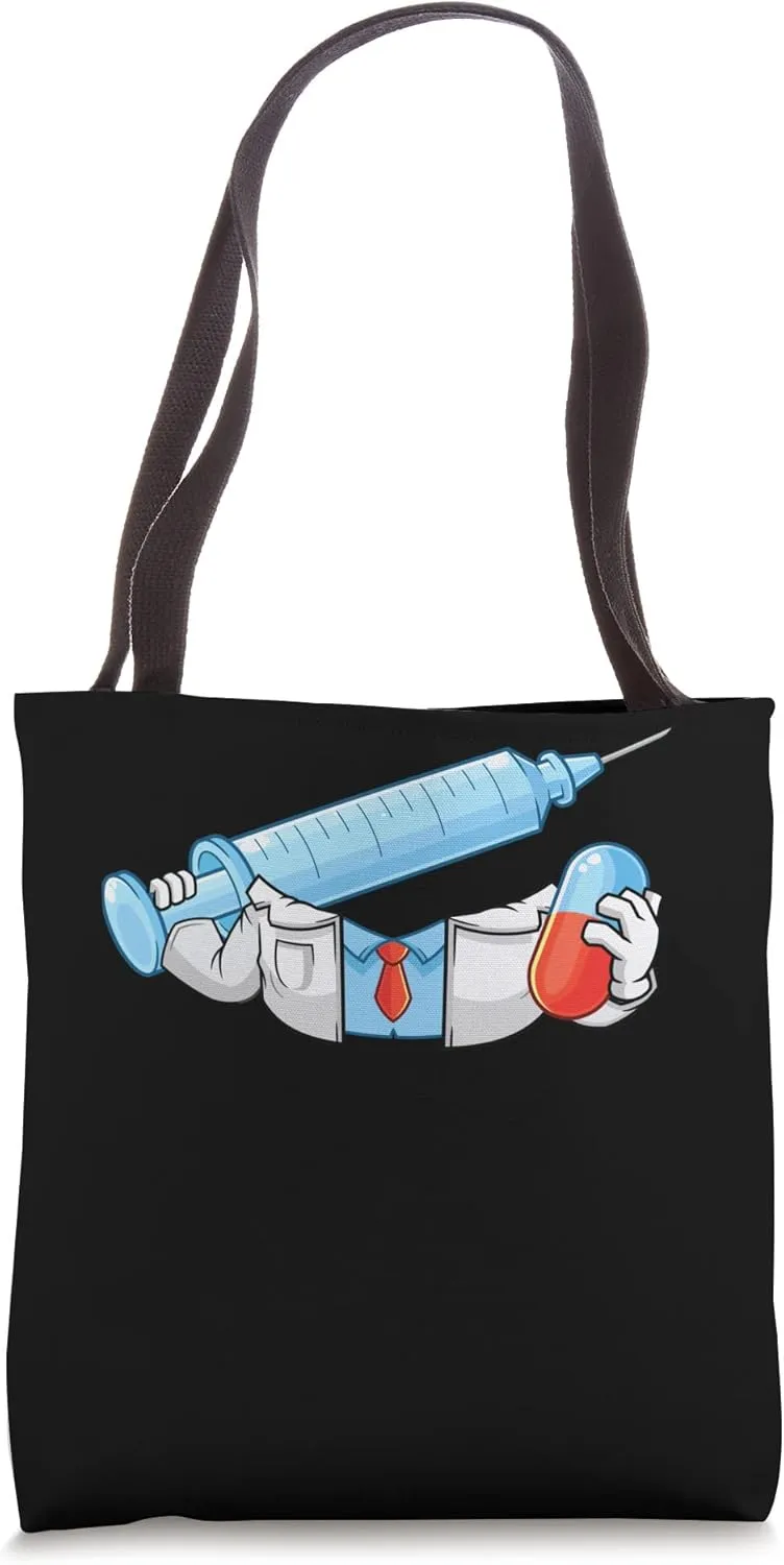 Doctor White Lab Coat Halloween Costume DIY kids Tote Bag