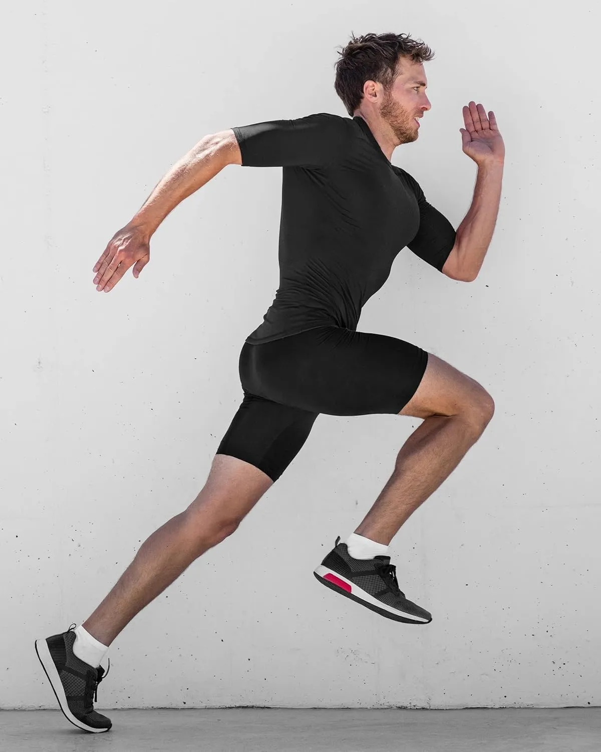 DRSKIN 3, 2 or 1 Pack Men's Compression Shirt Short Sleeve Top Baselayer Sports T-Shirt Athletic Running Active Workout