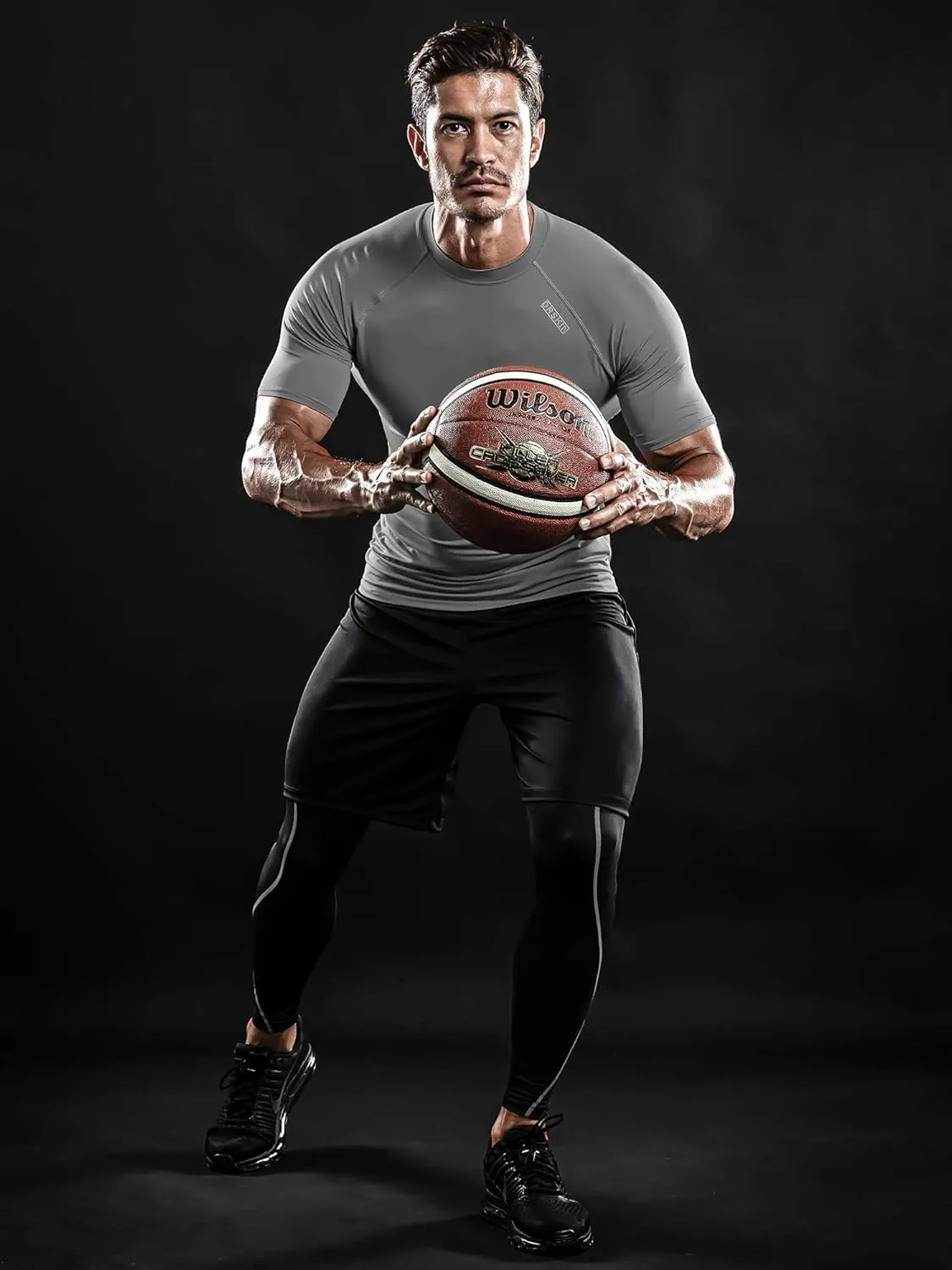 DRSKIN 3, 2 or 1 Pack Men's Compression Shirt Short Sleeve Top Baselayer Sports T-Shirt Athletic Running Active Workout