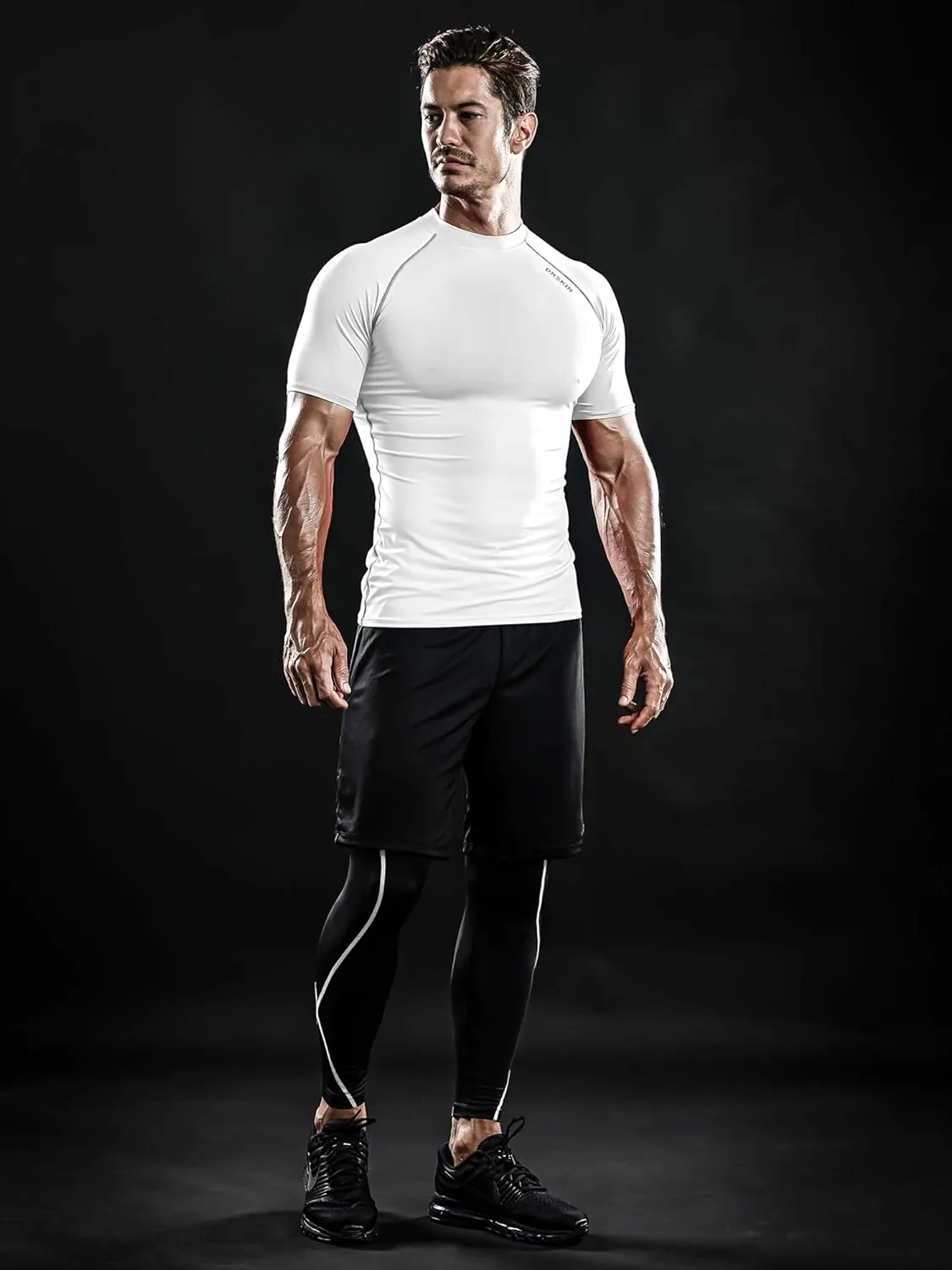 DRSKIN 3, 2 or 1 Pack Men's Compression Shirt Short Sleeve Top Baselayer Sports T-Shirt Athletic Running Active Workout